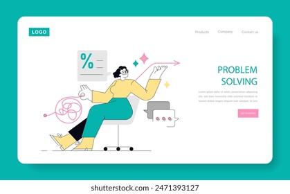 Soft Skills concept. Creative professional solving complex problems with ease. Interpersonal abilities, cognitive thinking, communication. Vector illustration.