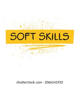 Soft skills hashtag text, Vector illustration.