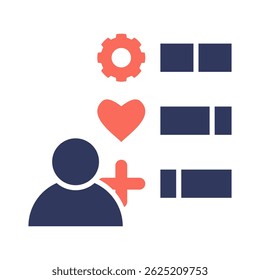 Elemento de icono de habilidades suaves para el diseño