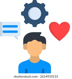 Soft Skills Icon Flat Vector Illustration