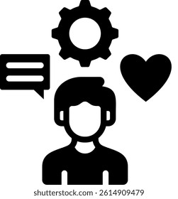 Soft Skills Icon Glyph Vector Illustration