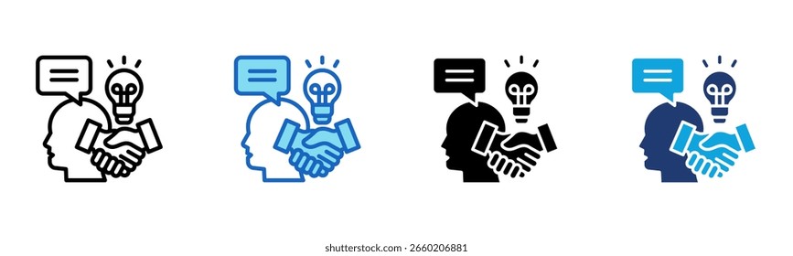 Soft Skills icon Multi Style Vector Illustration