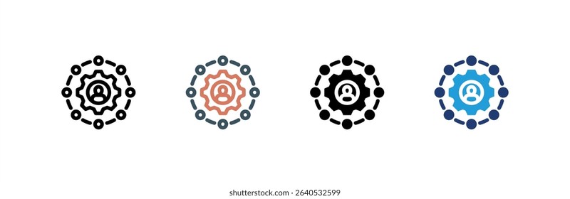 Soft Skills icon set multiple style collection. Vector illustration.