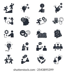 Soft skills icon set.vector.Editable stroke.linear style sign for use web design,logo.Symbol illustration.