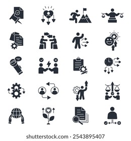Soft Skills Symbol set.vector.Editable stroke.linear style Zeichen für die Verwendung Web-Design, logo.Symbol-Illustration.