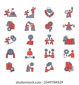 Soft skills icon set.vector.Editable stroke.linear style sign for use web design,logo.Symbol illustration.