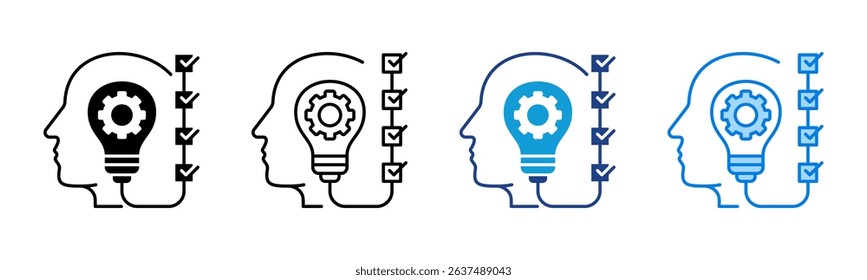 Soft Skills icon sheet multiple style collection