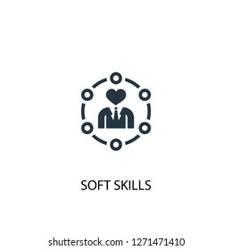 Soft skills icon. Simple element illustration. Soft skills concept symbol design. Can be used for web and mobile.