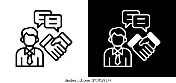 Soft Skills Icon Ilustración vectorial negro blanco