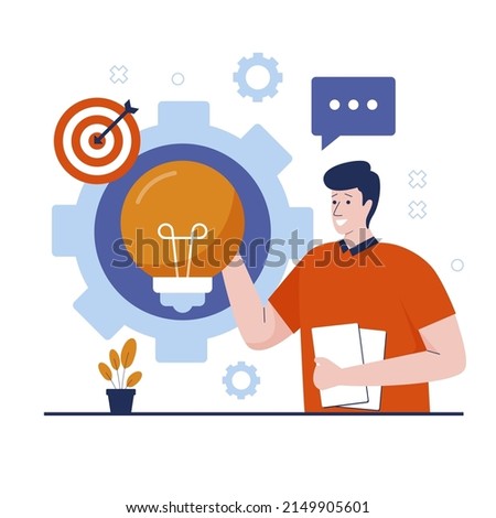 Soft skills illustration design concept. Illustration for websites, landing pages, mobile applications, posters and banners. Trendy flat vector illustration