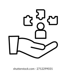 Ilustración vectorial de iconos de esquema de habilidades suaves