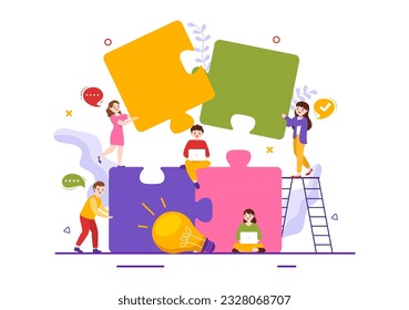 Soft Skills Vector Illustration of Office Workers Empathy, Communication, Idea Development, Skill and Education at Work in Flat Background Template