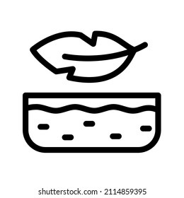 soft skin sensitive sensitivity dermatology care single isolated icon with outline style