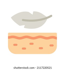 soft skin sensitive sensitivity dermatology care single isolated icon with flat style