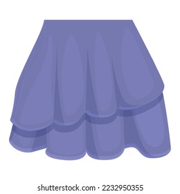 Vector de dibujos animados con icono de falda suave. Vestimenta mujer. Ropa de modelo