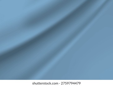 Soft sky blue fabric texture with gentle folds and shadows, luxurious material background for design, apparel, and interiors, home decor