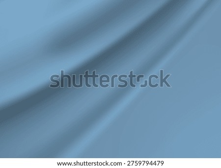 Soft sky blue fabric texture with gentle folds and shadows, luxurious material background for design, apparel, and interiors, home decor