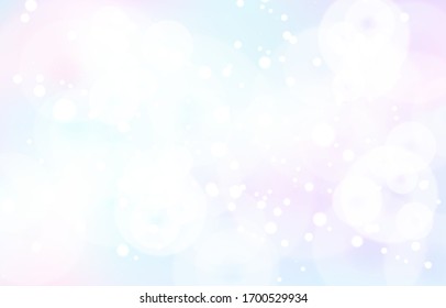 Soft Sky bokeh background. Soft blur light effect wallpaper. Abstract background bokeh blurred. Shiny bokeh light effect. Vector illustration.