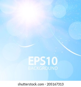 Soft sky light abstract background.  Vector illustration