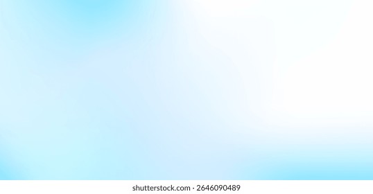 Soft sky-inspired gradient with light blue and white tones, smoothly blended for a calm, airy, and minimal abstract vector background.