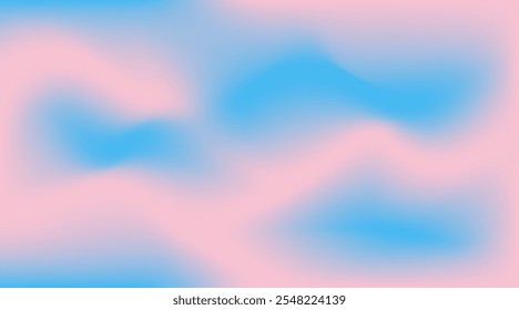 Fundo do nascer do sol inspirado no céu suave em tons azuis e rosa. Gradiente pastel suave perfeito para projetos temáticos de verão. Modelo leve e simples. Vetor