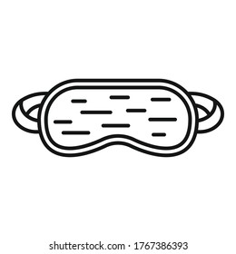 Icono de máscara de sueño suave. Esquema icono vectorial de máscara de sueño suave para diseño web aislado en fondo blanco
