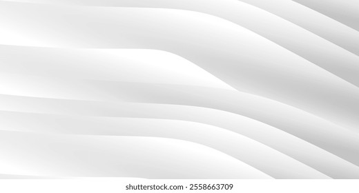 A soft and smooth abstract design with wavy lines and a gray-blue silk texture on a white background Perfect for use as a wallpaper or illustration, showcasing a gentle and flowing pattern