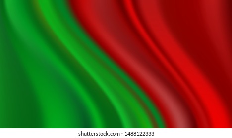 Soft and smooth green and red background, illustration vector.	
