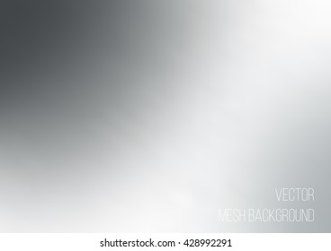 Soft and smooth grey abstract elegant, gradient mesh background. Vector illustration, monochrome color tone.