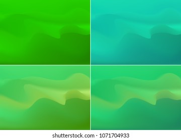 Soft and smooth lines minimalist concept green color tone background.