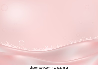 soft and smooth pink background for cosmetic or skin care ad, illustration vector.	