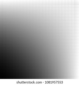 Soft and smooth square mosaic shapes with halftone effect and white & grey color tone.