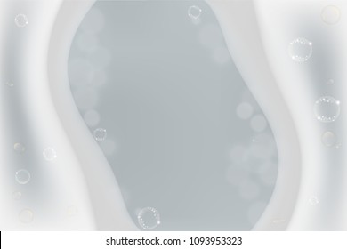 soft and smooth white background for cosmetic or skin care ad, illustration vector.	