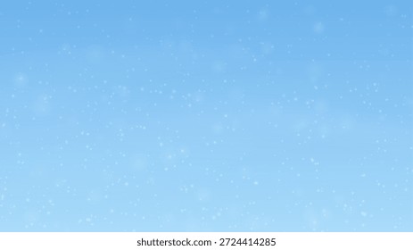 Los copos de nieve suaves caen lentamente sobre un fondo azul celeste pálido, evocando calma y frío