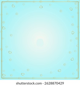 fundo de mídia social macio, base, amostra, quadro de ouro, pontos polka ouro, coração, estrelas, post, instagram, mídia social, ouro, gradiente azul, fundo