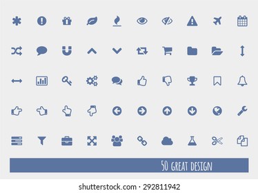 Soft or social media set of design elements. Best icons