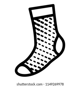 Soft sock icon. Simple illustration of soft sock vector icon for web design isolated on white background
