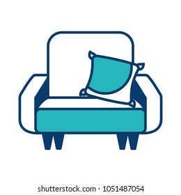 soft sofa with a cushion furniture interior