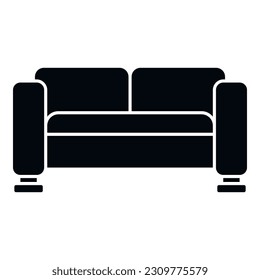 Soft sofa icon simple vector. Home interior. Relax vip
