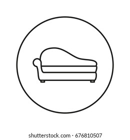 Soft sofa. Icon for web and mobile application. Vector illustration on a white background. Line.