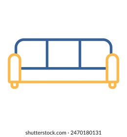 Soft sofa vector icon. Graph symbol for furniture, web site and apps design, logo, app, UI