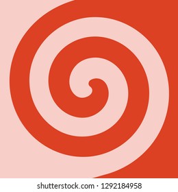 Soft solid swirl spiral abstract background in Tango orange color themed