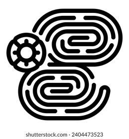 Soft spa brush icon outline vector. Antioxidant anti cellulite massage. Wellness relaxation routine