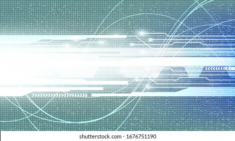 Soft Speed Light on Circuit Microchip Technology Background,Hi-tech Digital and Internet Concept design,Free Space For text in put,Vector illustration.