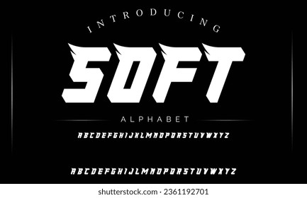 Soft Sport Modern Future bold Alphabet Font. Typography urban style fonts for technology, digital, movie logo bold style. vector illustration