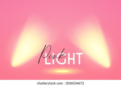 Soft spotlightson pink glamour background. Abstract backdrop.