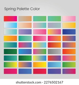 Colores de resorte suave paleta de gradientes gran conjunto vector 