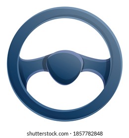 Soft steering wheel icon. Cartoon of soft steering wheel vector icon for web design isolated on white background