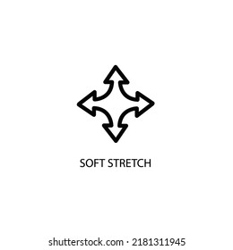 Soft Stretch Material, Elastic Simple Thin Line Icon Vector Illustration