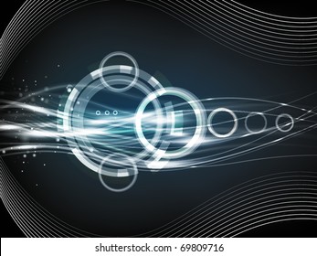 Soft striped black and blue background with lines for the design work